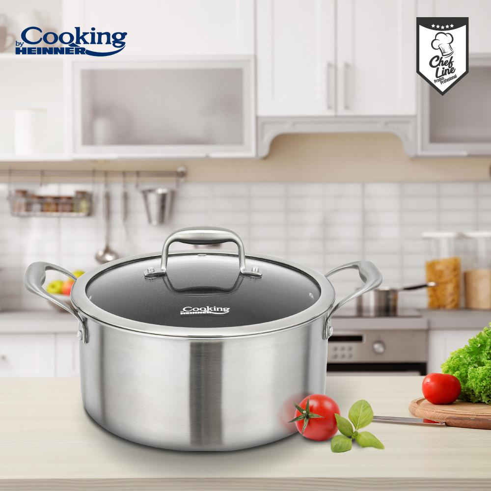 SEMIOALA CU CAPAC, 20x10 CM, 2.8 L TITANIUM3, COOKING BY HEINNER [6]