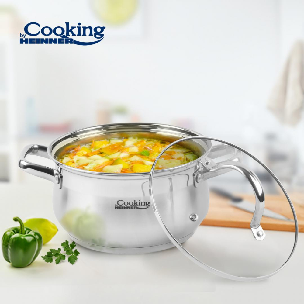 SEMIOALA INOX+CAPAC, 22 X 12.5 CM, 4.7 L, AMIRA, COOKING BY HEINNER [4]