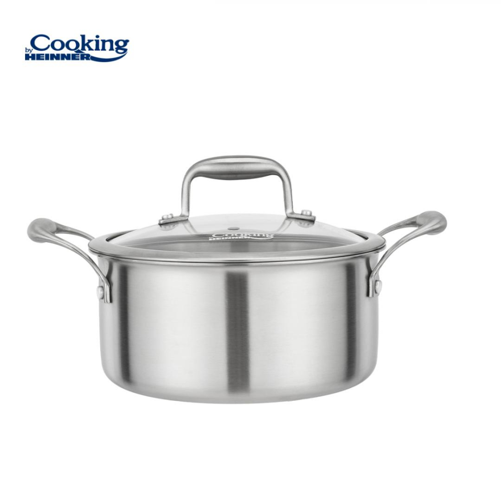 SEMIOALA INOX+CAPAC STICLA 20x10CM, 2.8L, ATOMIC3, COOKING BY HEINNER [2]