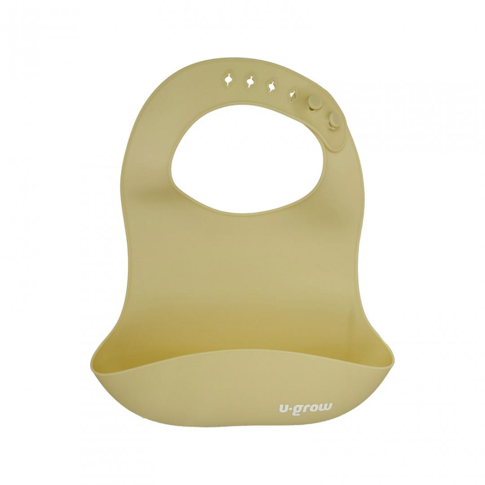 Set diversificare 5 piese silicon : baveta, bol, farfurie, lingurita si furculita, olive, U-Grow [5]