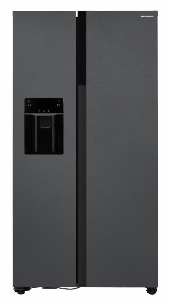 Side by Side HEINNER HSBS-HM513NFIMDXE++, No Frost, 513 L, Clasa E, Dozator apa, Gri antracit texturat [2]