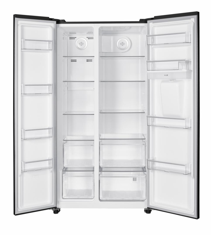 Side by Side HEINNER HSBS-HM529NFBKWDE++, No Frost, 529 L, Clasa E, Dozator apa, Negru [2]