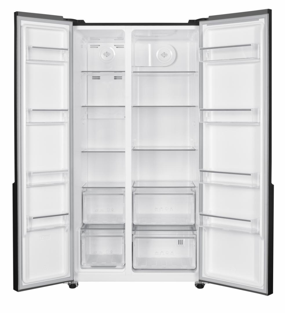 Side by Side HEINNER HSBS-HM532NFGBKE++, No Frost, 532 L, Clasa E, Sticla neagra [4]