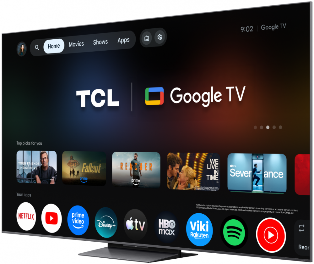 Televizor TCL SQD-MiniLed 65C8L, 164 cm, Smart Google TV, 4K Ultra HD, 144Hz, Bang & Olufsen, Clasa D (Model 2026) [3]