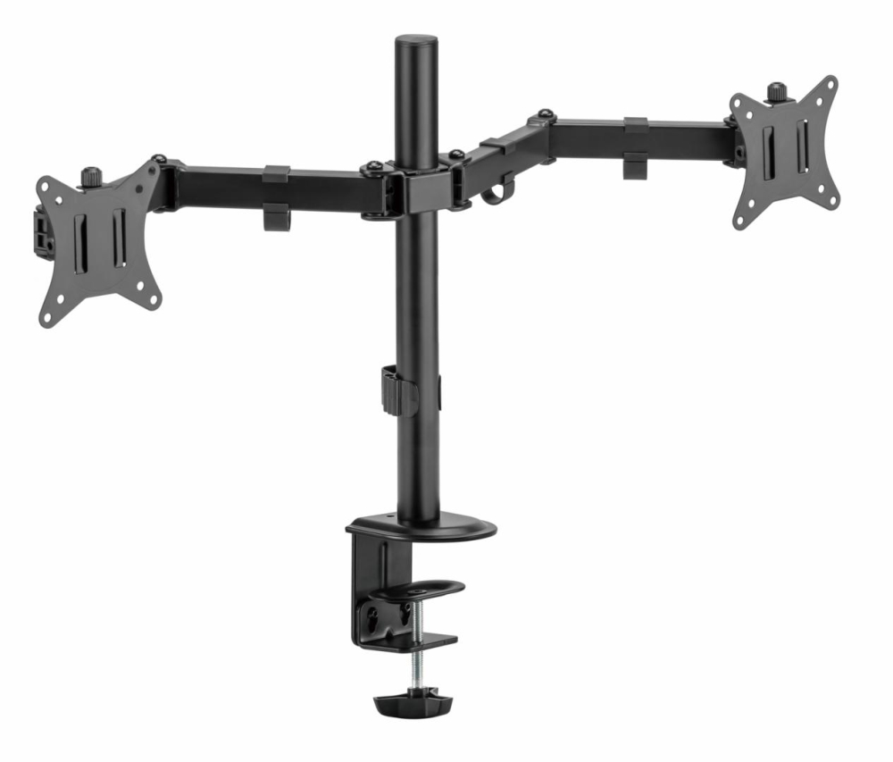 Suport 2 monitoare SeriouxMM66-C024, brat articulat monitor, compatibilitate dimensiune ecran 17"-32", greutate maximă suportata: (per ecran): 9kg, VESA: 75x75, 100x100, inclinare: +45°~-45°, pivotare [5]