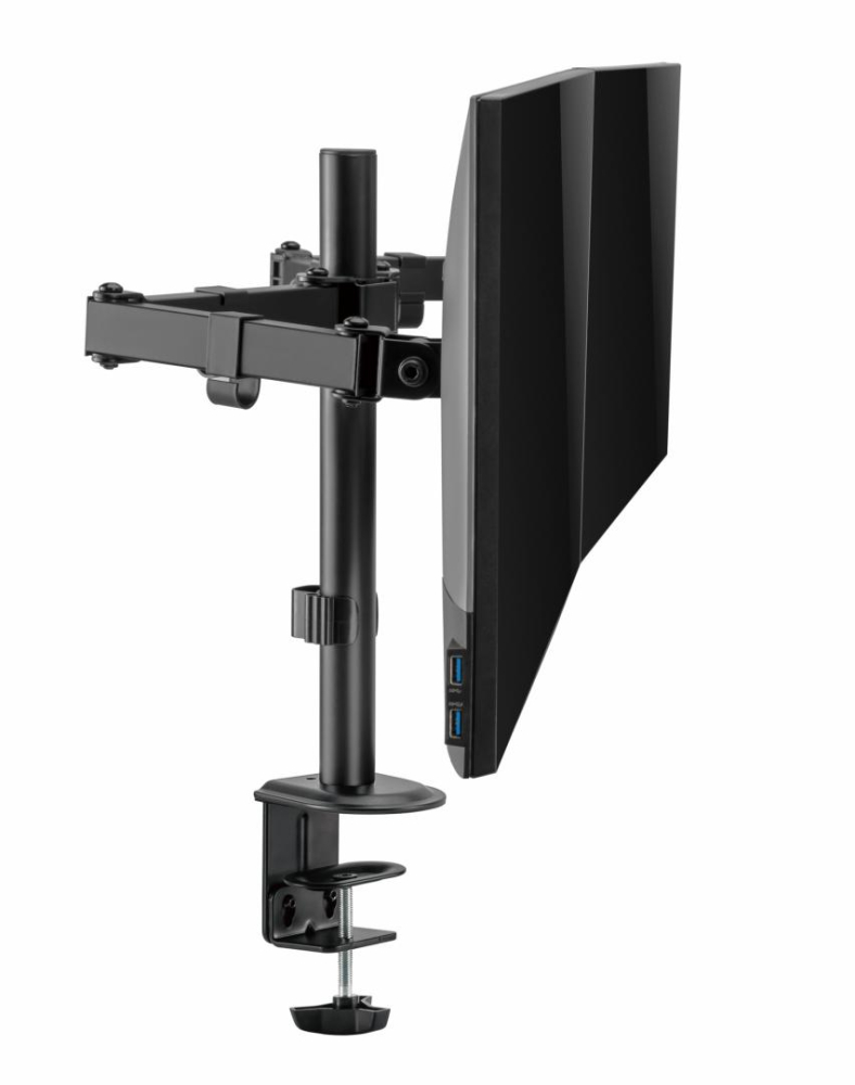 Suport 2 monitoare SeriouxMM66-C024, brat articulat monitor, compatibilitate dimensiune ecran 17"-32", greutate maximă suportata: (per ecran): 9kg, VESA: 75x75, 100x100, inclinare: +45°~-45°, pivotare [9]