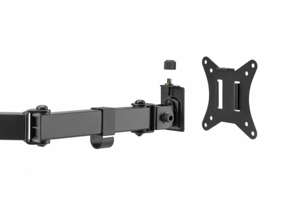 Suport 2 monitoare SeriouxMM66-C024, brat articulat monitor, compatibilitate dimensiune ecran 17"-32", greutate maximă suportata: (per ecran): 9kg, VESA: 75x75, 100x100, inclinare: +45°~-45°, pivotare [12]