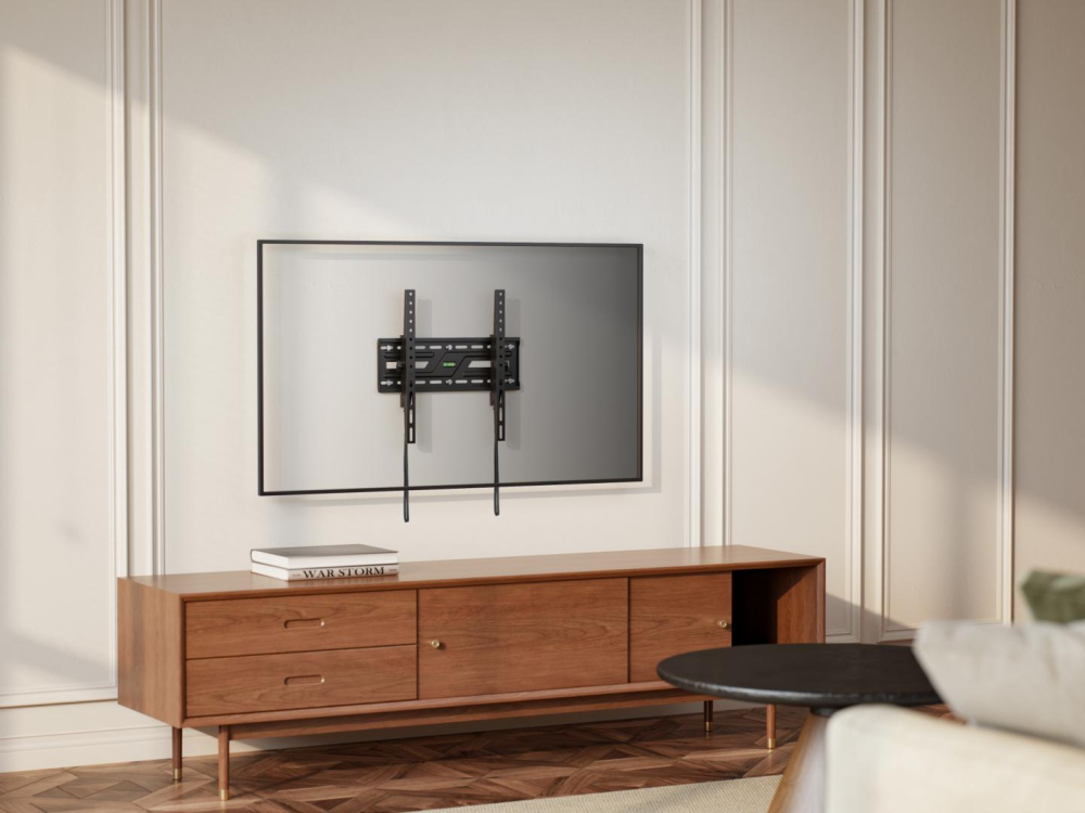 Suport perete TV Serioux 32-75" Tilt 75kg Profil 50mm Material: Otel Finisarea suprafeței: vopsea electrostatica Dimensiune ecran: 32"-75" Compatibilitate VESA: 75x75, 100x100, 100x150, 150x100, 100x2 [11]