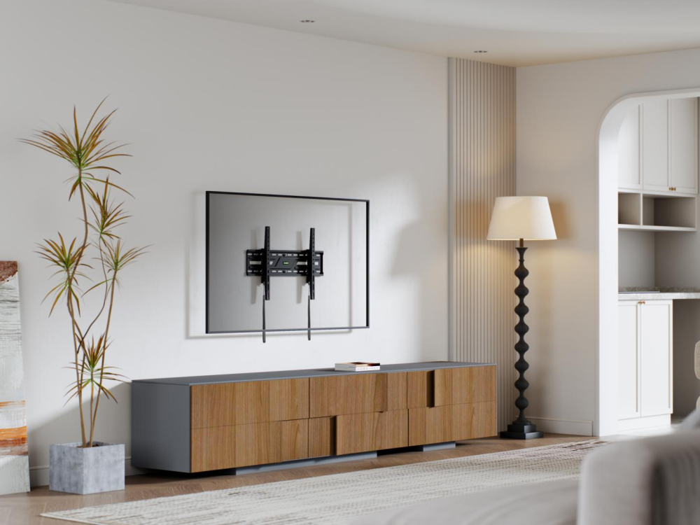 Suport perete TV Serioux 37-86" Tilt 75kg Profil 50mm Material: Otel Finisarea suprafeței: vopsea electrostatica Dimensiune ecran: 37"-86" Compatibilitate VESA: 75x75, 100x100, 100x150, 150x100, 100x2 [10]