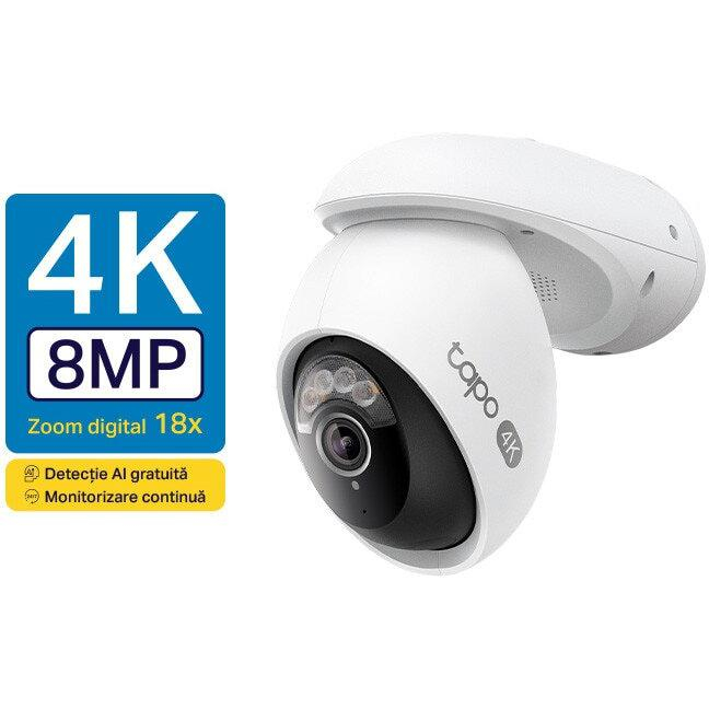 Camera Wi-Fi Outdoor TP Link, senzor 1/27" Progressive Scan CMOS Starlight Sensor, Focal Length: 4 mm ± 5%, Aperture: F1.6 ± 5%, night vision 850 nm IR LED, rezolutie maxima 4K 8MP (3840 × 2160 px), f [2]