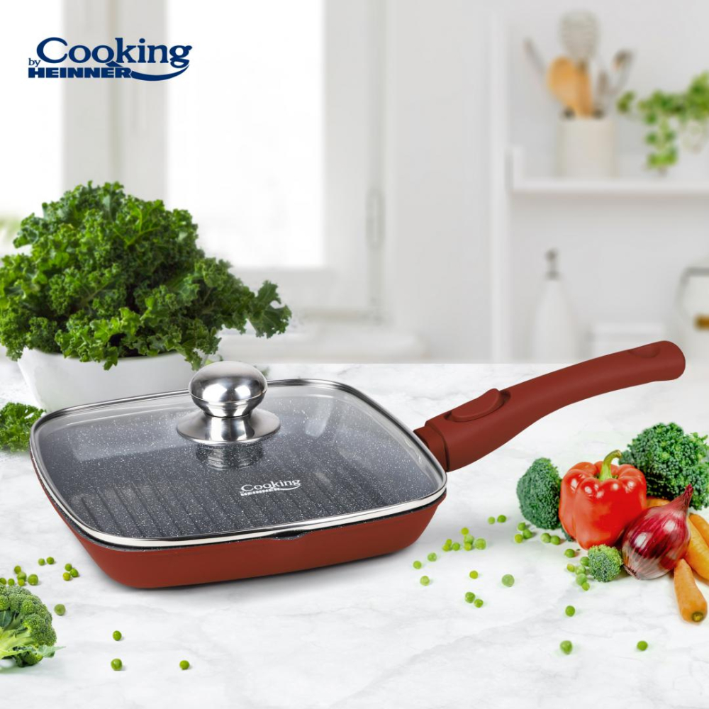 TIGAIE GRILL ALUMINIU TURNAT+CAPAC 24x4 CM,CALABRIA, COOKING BY HEINNER [6]