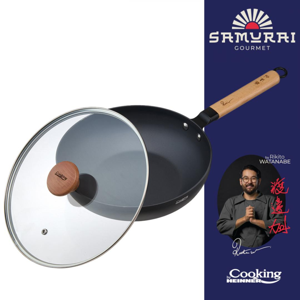 TIGAIE WOK + CAPAC 26X7.5CM, RIKITO WATANABE, SAMURAI GOURMET, COOKING BY HEINNER [3]