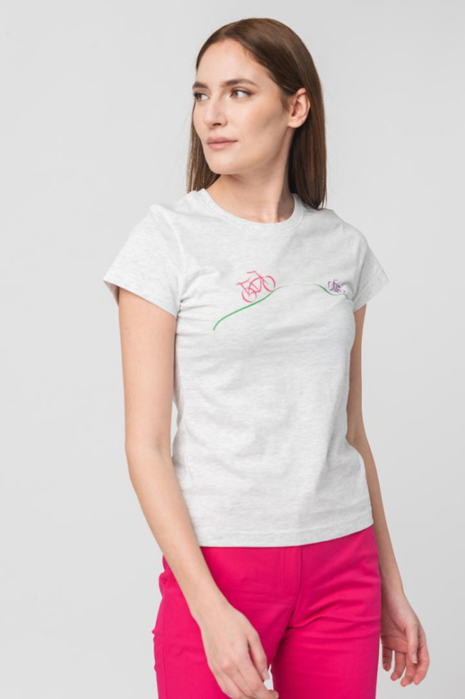 TRICOU CASUAL BICICLETE FAMILIE FEMEI LIGHT GREY-XL [2]