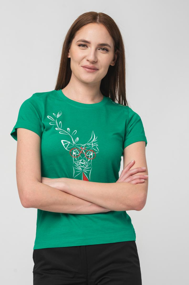 TRICOU CERB FAMILIE FEMEI K GREEN-XS [5]