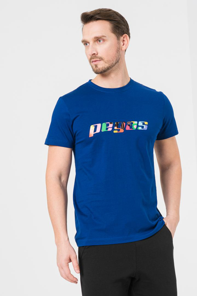 TRICOU LOGO MULTICOLOR BARBATI ROYAL BLUE-L [2]