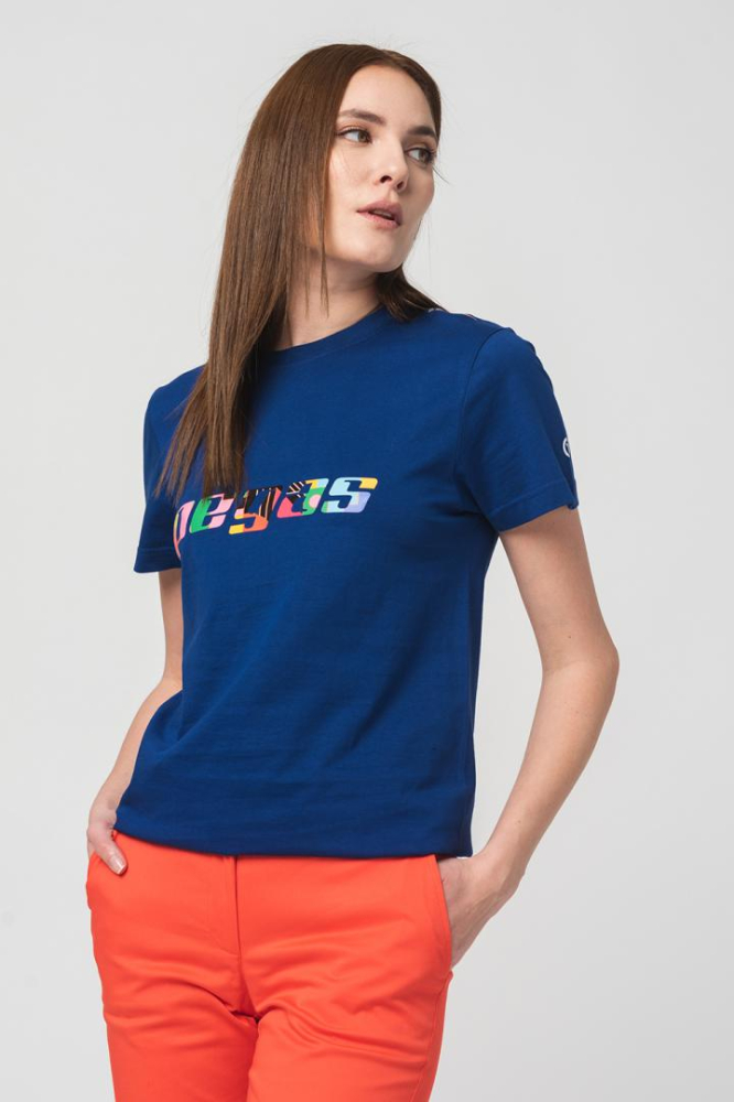 TRICOU LOGO MULTICOLOR FEMEI ROYAL BLUE-XS [2]