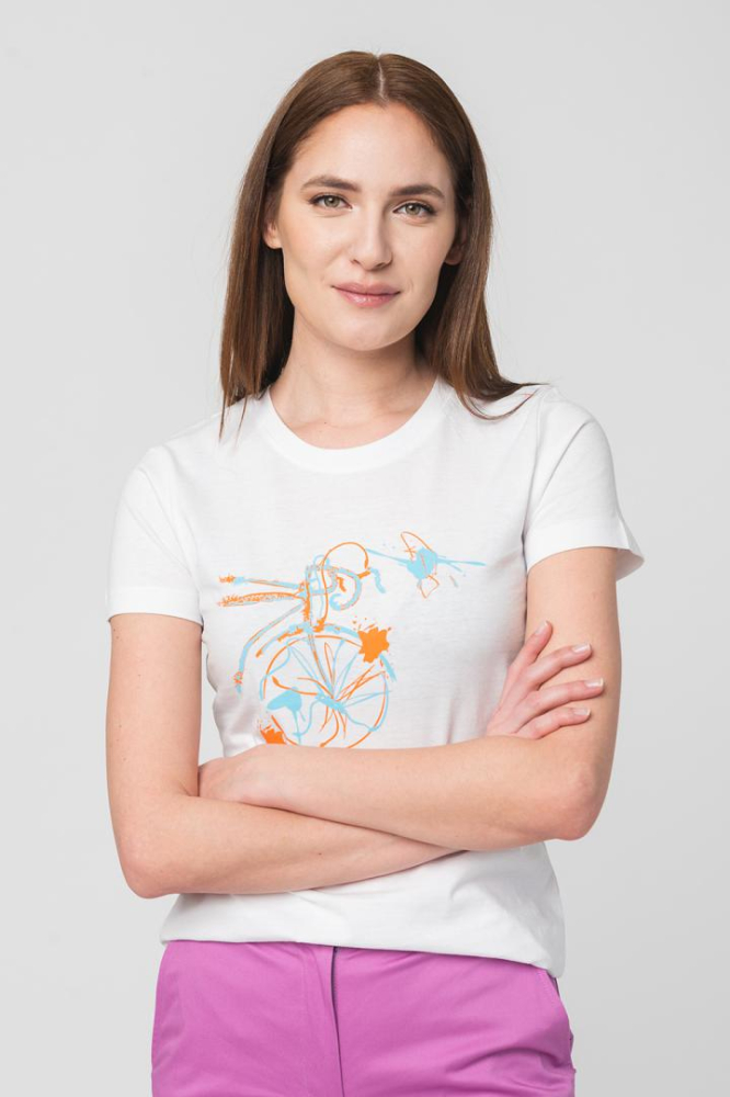 TSHIRT CASUAL F BICICLETA COLOR WHITE-S [2]