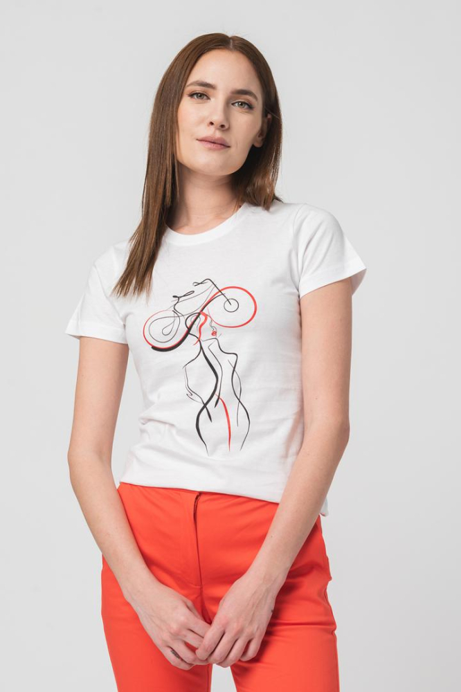 TSHIRT CASUAL F DOAMNA CU... WHITE-L [5]