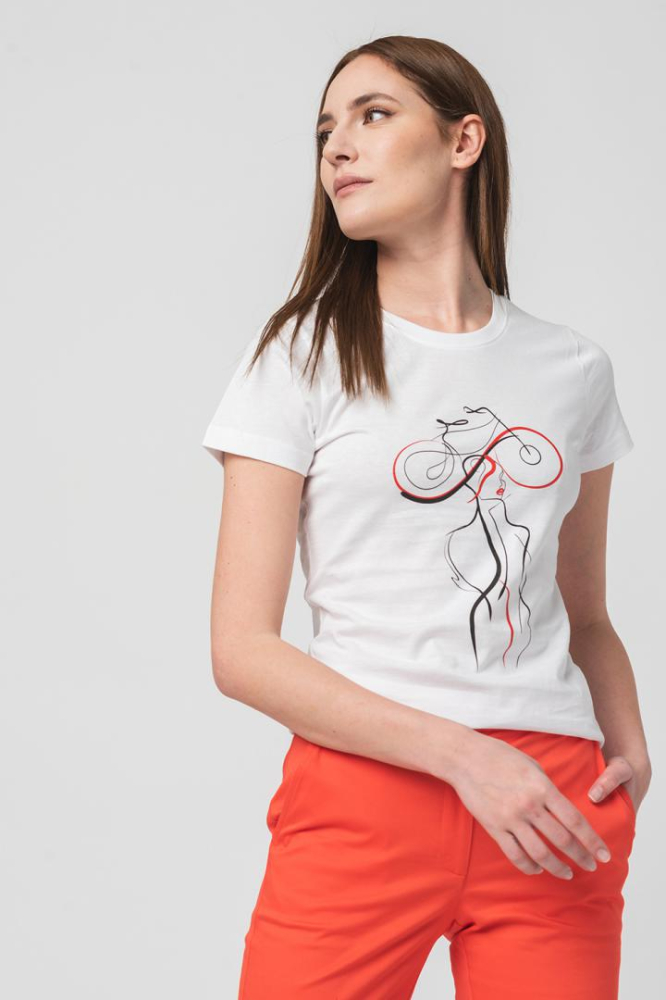 TSHIRT CASUAL F DOAMNA CU... WHITE-M [4]