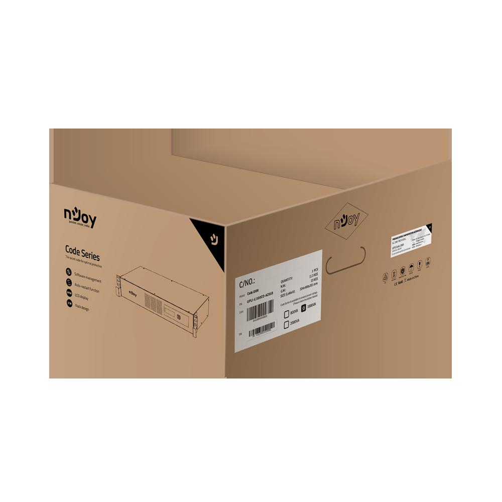 UPS nJoy Code 1000, 600W, LCD, USB, Rackmount 2U [4]