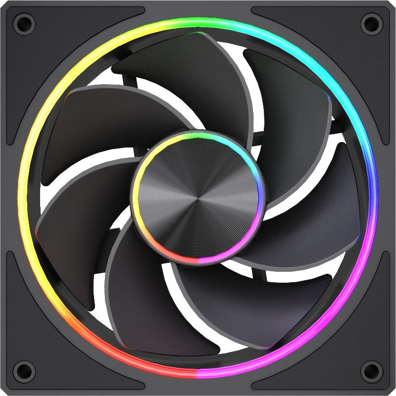 Ventilator Carcasa ALPHAGEAR Radiant Reversed, 12 cm, RGB [2]