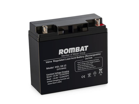 Protectie la efractie - Acumulator stationar 18Ah/12V HGL12-18; Dimensiuni: 181 x 77 x 167 cm.