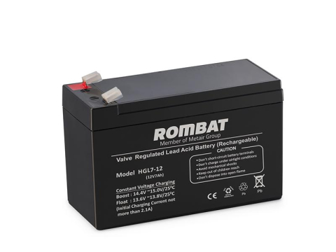 Protectie la efractie - Acumulator stationar 7Ah/12V HGL12-7, Dimensiuni 151 x 65 x 101 mm