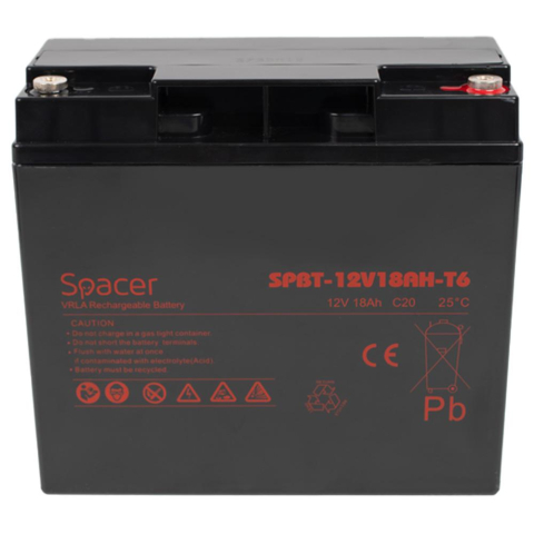 Acumulator UPS SPACER 12V/18Ah, negru [1]
