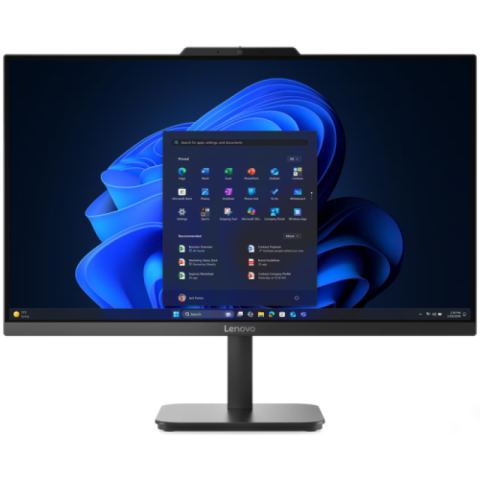 All in one PC - All-in-One Lenovo V105 24 cu procesor AMD Ryzen 5 40 pana la 4.3GHz, 23.8", Full HD, IPS, 16GB LPDDR5, 512GB SSD, AMD Radeon 610M, FreeDos, Eclipse Black, 3 ani Garantie