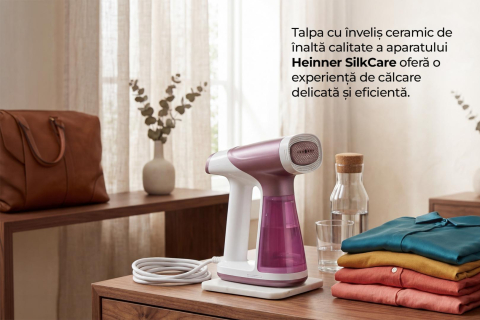 Aparat de călcat vertical cu funcție vacuum HEINNER SilkCare HGS- A1500VPNK [4]