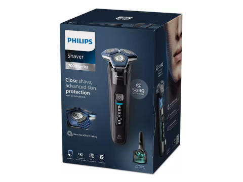 Aparat de ras electric Philips Seria 7000 S7886/58, 5 W, Autonomie 60 minute, Umed si uscat, Lame SteelPrecision SkinIQ Negru [2]