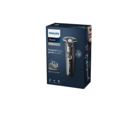 Aparate de ras electrice - Aparat de Ras PHILIPS Shaver Series 5000 S5887/30 Acumulator, Autonomie 60 min, SkinIQ, Gri