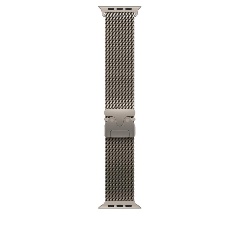 Bratari fitness - Curea pentru Apple Watch 49mm Natural Titanium Milanese Loop - Medium