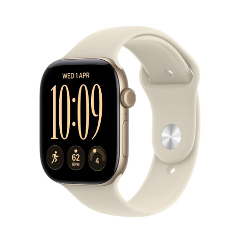 Laptop, Tablete & Telefoane - Apple Watch Series 12 GPS + Cellular 42mm Light Gold Aluminium Case with Sand Sport Band - S/M