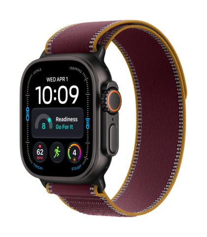 Laptop, Tablete & Telefoane - Apple Watch Ultra 4 GPS + Cellular 49mm Black Titanium Case with Burgundy Trail Loop - M/L