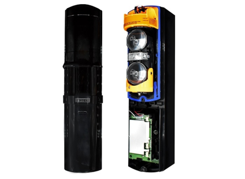 Protectie la efractie - Bariera de protectie perimetrala Optex SL-100TNR cu 1 canal, distanta de detectie 30m, alimentare cu baterii