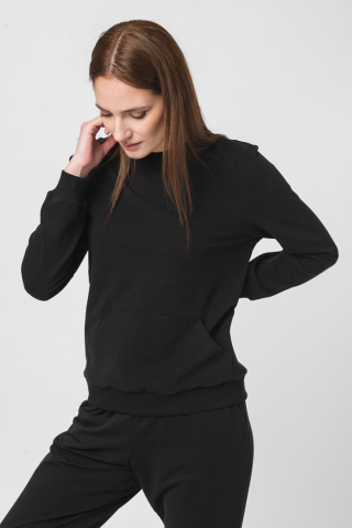 BLUZA COTON CASUAL FEMEI BLACK-XS [1]