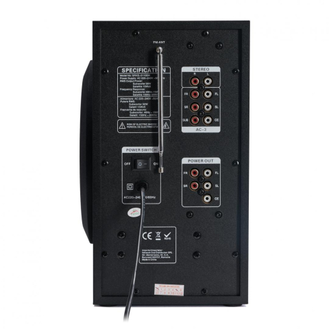 Boxe Serioux 5.1 SoundRise 51105W, putere totala 105W RMS, tip 5.1, sateliti 5 x 15W, subwoofer 30W, Conectivitate: Bluetooth, USB, AUX, SD, Radio FM, negre, SRXS-51105W [3]