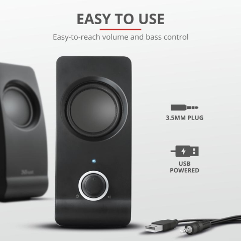 Boxe Stereo Trust Remo 2.0 Speaker Set, 8W, negru [5]