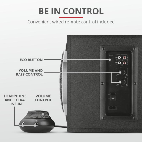 Boxe Stereo Tytan 2.1 Speaker Set - black [3]