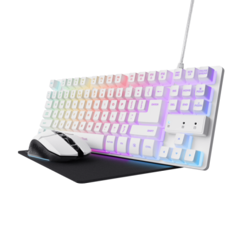 Periferice PC - Kit Trust GXT 794W, RGB, USB, Alb, US