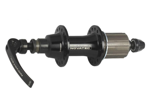 Piese ciclism - Butuc Spate NOVATEC F362TSBT-135-11S, Negru Anodized, 32H