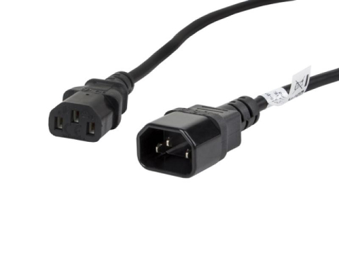 Conectica - Cablu Lanberg CA-C13E-11CC-0018-BK, C13/ C14, 1, 8 m, Negru