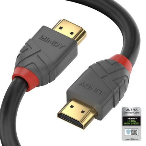 Cablu Lindy Ultra High Speed HDMI Cable, Anthra Line, HDMI, 2m, Negru [7]