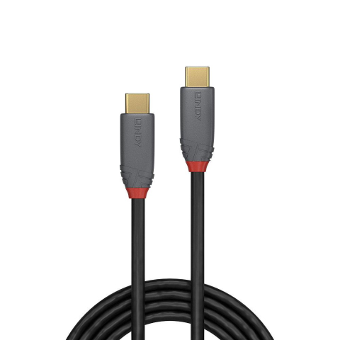 Conectica - Cablu Lindy USB 3.2 Type C to C Cable, 20Gbps, 5A, PD, Anthra Line, USB C/ USB C, 1.5 m, Alte culori