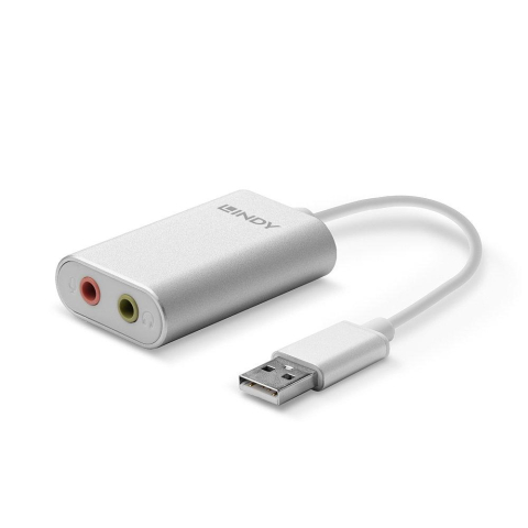Conectica - Cablu Lindy USB Type A to Audio Converter, USB A/ USB A, sub 1 metru, Alte culori