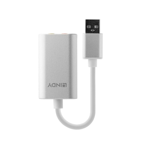 Cablu Lindy USB Type A to Audio Converter, USB A/ USB A, sub 1 metru, Alte culori [1]