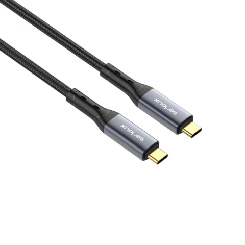 Cablu Serioux USB-C la USB-C, 240W, E-marker Chip integrat, viteza transfer 40Gbs, lungime cablu 100cm, iesire video 8K@60HZ sau Dual 4k@ 60hz, negru [4]