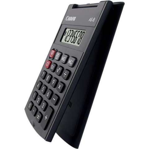 Calculator buzunar Canon AS8, 8 digiti, display LCD, alimentare baterie, functii: radacina patrata, procentaj, tasta total. [1]