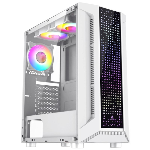 Carcase - Carcasa ALPHAGEAR Trickster RGB, RGB, Mid Tower, White